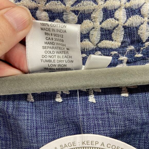 Parsley & Sage Blue Embroidered Dress Size Medium NWT - Picture 6 of 9